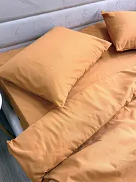 Комплект постільної білизни Ecotton полуторний 150х215 см однотонний помаранчевий Orange (25194\1.5) - мініатюра 7