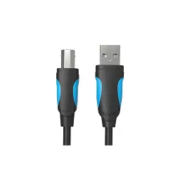 Кабель для принтера USB 2.0 AM/BM 1.5m black Vention (VAS-A16-B150) - мініатюра 2