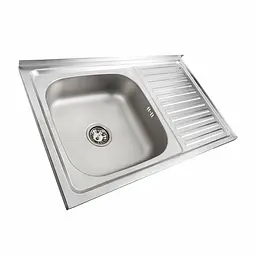Кухонна мийка Platinum Декор 8050 L з нержавіючої сталі (0.7/160 мм) - мініатюра 2
