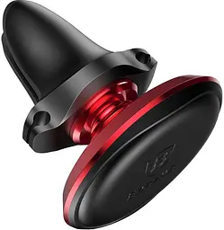 Автотримач Baseus Magnetic Air Vent Car Mount Holder with cable clip Red - мініатюра 4