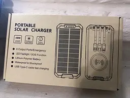 Зовнішній акумулятор на сонячних батареях 30000 mah + 2 ліхтарі - мініатюра 2