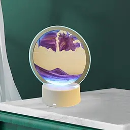 Настільна LED-лампа нічник RGB Пісочний годинник 3D Sandscape. Картина Рухомий пісок - мініатюра 2