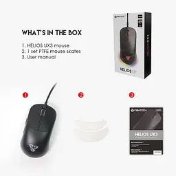 Ігрова миша Fantech UX-3 HELIOS PixArt 3389, 400IPS, 50G, 1600DPI Black - мініатюра 11