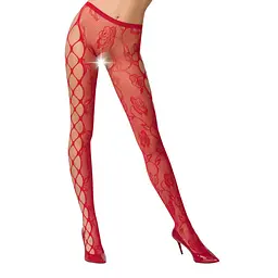 Еротичні колготки-бодістокінг Passion S008 red S-L