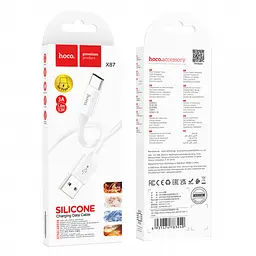 Кабель Hoco X87 Magic silicone charging data cable for Type-C White - мініатюра 2