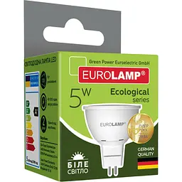 Світлодіодна лампа Eurolamp LED Ecological Series, SMD, MR16, 5W, GU5.3, 4000K (LED-SMD-05534(P)) - мініатюра 4