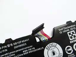 Акумулятор для ноутбука Lenovo ThinkPad X1 Carbon (3rd Gen) 00HW003, 3290 mAh (50Wh), 4cell, 15.2V, Li-ion, чорний - мініатюра 4