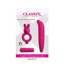 Набір секс-іграшок Pipedream Classix Couples Vibrating Starter Kit 3 шт. рожевий - мініатюра 6