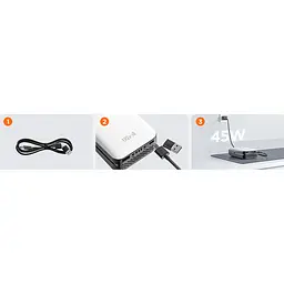 Універсальна зарядна батарея Litheli U20 20000mAh 45W 4А Fast Charge (Сірий) - мініатюра 7