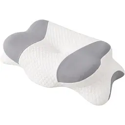 Ортопедична подушка Solve Beauty Метелик сіро-біла 65 x 40 x 15/10 см (KT9000401)