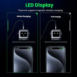 Зарядний пристрій 3xUSB 65W (2xUSB-C+USB-A) Gan Robot tech Fast Charger Сірий CD361 Ugreen - мініатюра 5