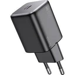 Мережовий зарядний пристрій Hoco N40 Mighty 20W Black (616966) [122579] - мініатюра 2