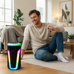 Колонка-Bluetooth 4 дюйма MS-3638BT 40 см / Акустична систем з Bluetooth / Колонка з RGB підсвічуванням - мініатюра 2