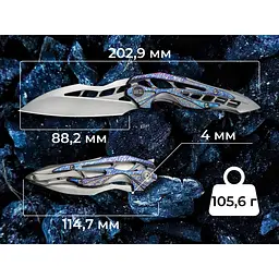 Ніж складаний туристичний Weknife Arrakis (8.8 см) Vanax / Titanium сіро-блакитний - мініатюра 14
