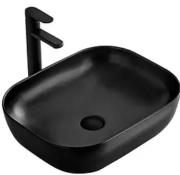 Умивальник Rea Belinda 33,5x46,5 black mat (REA-U8470), Матова