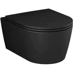Унітаз підвісний AM.PM Func 49 см FlashClean із сидінням з мікроліфтом black matt C8F1700MBSC