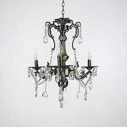 Підвісна кришталева люстра Crystal Life у бронзовому корпусі на 3 лампи Line.F 11549/3