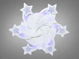 LED люстра Diasha 8163/6+3WH LED 3color 150W це сучасний стельовий світильник для дитячої кімнати у формі зірок. - мініатюра 2