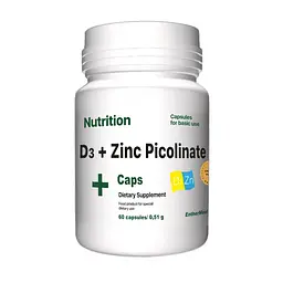Вітаміни та мінерали EntherMeal D3 + Zinc Picolinate 60 капсул