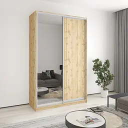 Шафа-купе дводверна MebelStar Комбо AL ДСП/Дзеркало 150x60x240 см Дуб тахо (MBS-4148)