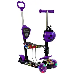 Самокат дитячий 5 в 1 Best Scooter 63-72х54х14 см Синій 000255095