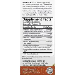 Гриби для посилення життєвої енергії Fungi Perfecti MycoBotanicals Energy 60 капсул - мініатюра 3