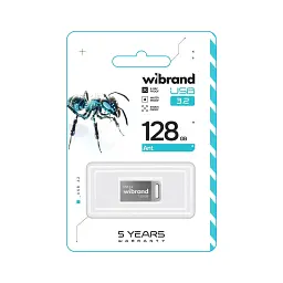 USB флеш накопичувач Wibrand 128GB Ant Silver USB 3.2 Gen 1 (USB 3.0) (WI3.2/AN128M4S) - мініатюра 2