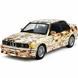Колекційна металева модель автомобіля АвтоЕксперт BMW M3 E30 Іржавий Тюнінг з інерцією, світлом та звуком 1:24 - мініатюра 3