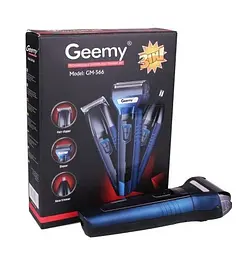 Чоловічий набір Geemy GM-566 3 в 1 для догляду за волоссям, бородою, тример для носа, бритва - мініатюра 3