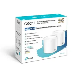 Точка доступу Wi-Fi TP-Link DECO X60 2PK AX3000 1xGE LAN 1xGE WAN MU-MIMO OFDMA MESH (DECO-X60-2-PACK) - мініатюра 2