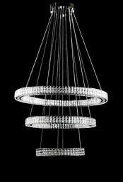 Світлодіодна люстра Splendid Ray L8045/400+600+800/3 LED (CH+Clear) з кришталем, хром, 235 Вт - мініатюра 2