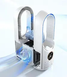 Безлопатевий вентилятор з зволожувачем і підсвіткою Smart Air Multiplier LY-939 • Настільний акумуляторний вентилятор 3-в-1 - мініатюра 2