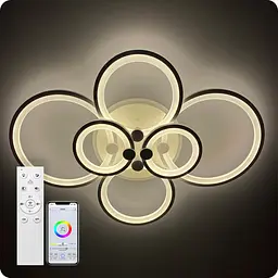 Люстра світлодіодна 517 Light 3color з пультом 156Вт Білий (01754)