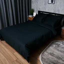 Підковдра Moon&Star Satin Premium Black Velvet Двоспальна 175x210 см