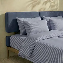 Підковдра євро з вареної бавовни 220х240 DENIM STRIPE COSAS (2200000049247) - мініатюра 4
