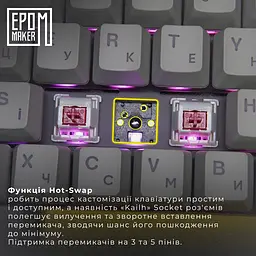 Клавіатура Epomaker Shadow-S Wisteria Linear Pink механічна бездротова (SHS-P-WL) - мініатюра 17