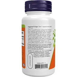Шафран  Now Foods 50 мг 60 капсул - мініатюра 3