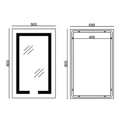 Дзеркало Mixxus Hard MR06-50x80 (годинник, LED-підсвічування, антизапотівання) MI6011 - мініатюра 5