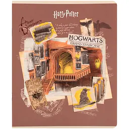 Зошит  Kite Harry Potter в клітинку 24 аркуші світло-коричневий