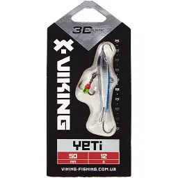 Балансир Viking Fishing Yeti Ice Jig 50mm 12.0g #3 Light Blue Glam - мініатюра 2