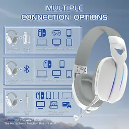 Attack Shark L90 Wireless Gaming Headset — бездротова Bluetooth-гарнітура з мікрофоном для геймерів, Білий - мініатюра 8