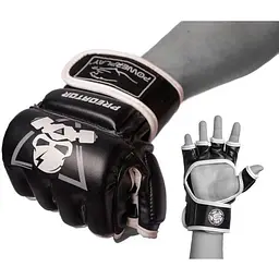 Рукавиці для MMA PowerPlay 3056 Black/White - XL - мініатюра 5