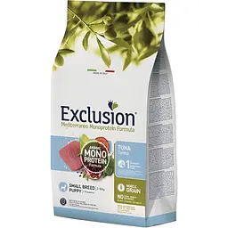 Сухий корм Exclusion Puppy Tuna Small Breed для цуценят дрібних порід з тунцем 500 г