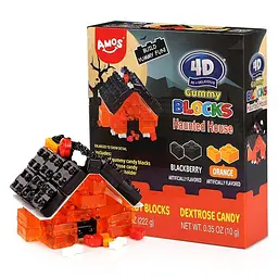 Жувальні цукерки Amos Halloween 4D Gummy Blocks Haunted House 232 г - мініатюра 3