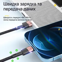 Кабель Essager USB-A Lightning 2.4A для iPhone та iPad, 1м, чорний - мініатюра 8