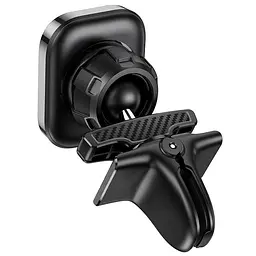 Холдер Hoco S49 Fuerte series air outlet magnetic car holder Чорний - мініатюра 2