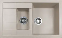 Кухонна мийка Adamant ANILA PLUS avena 775x495x200 мм, з крилом 77,5 см