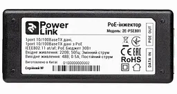 PoE адаптер 2E PowerLink PSE801, Black, 2xRJ45 10/100Mbps, 30 Вт (2E-PSE801) - мініатюра 4