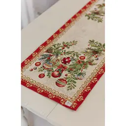 Доріжка гобеленова Прованс Різдвяні іграшки 40×140 см (47027) - мініатюра 6