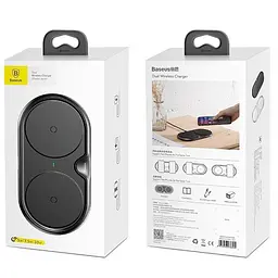 Бездротовий зарядний пристрій Baseus Dual Wireless Charger WXXHJ-A01 Black - мініатюра 5